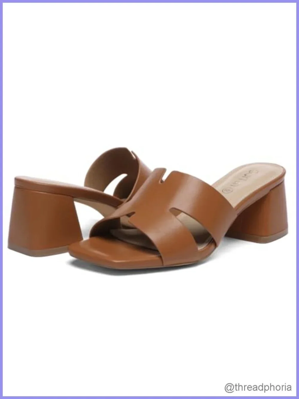 Women's Square Open Toe Sandals Low Block Chunky Heel Slip On Comfortable Casual